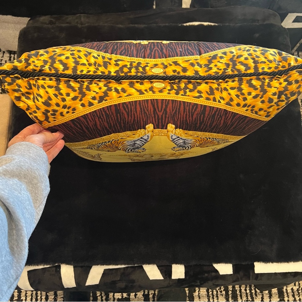 Versace Home Animal Print Decorative Throw Pillow Large Vintage - Picture 3 of 7
